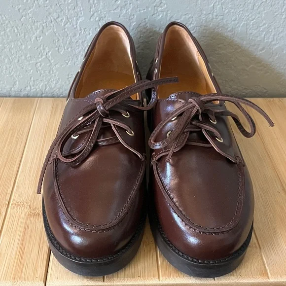 Sezane Caroline Brown leather Loafers - glossy chocolate - 39 - Picture 4 of 12